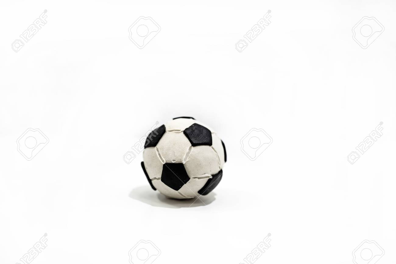 plasticine artwork soccer ball made from plasticine stock photo
