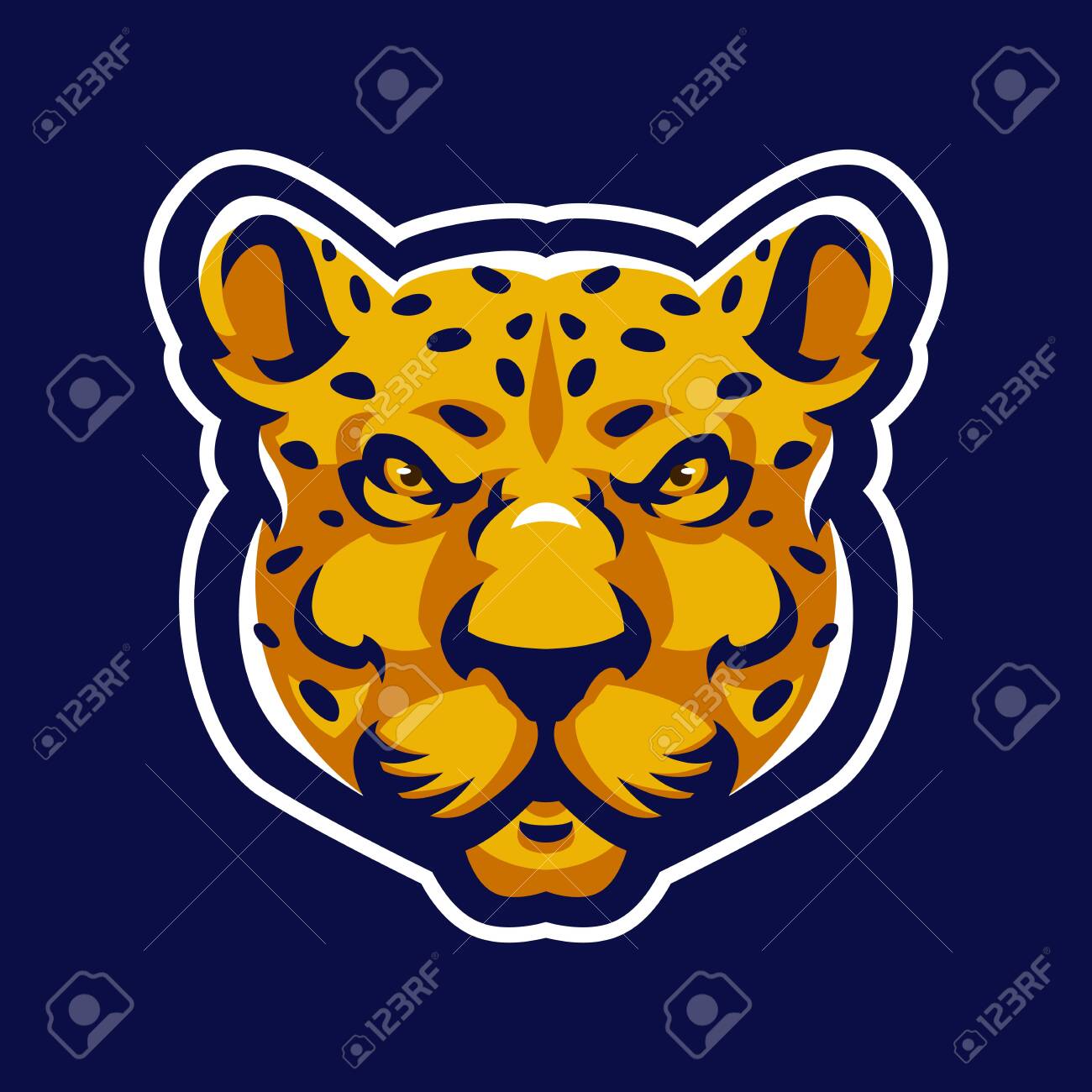 Leopard Mascot Royalty Free SVG, Cliparts, Vectors, and Stock Illustration.  Image 131790359., image size:1300x1300