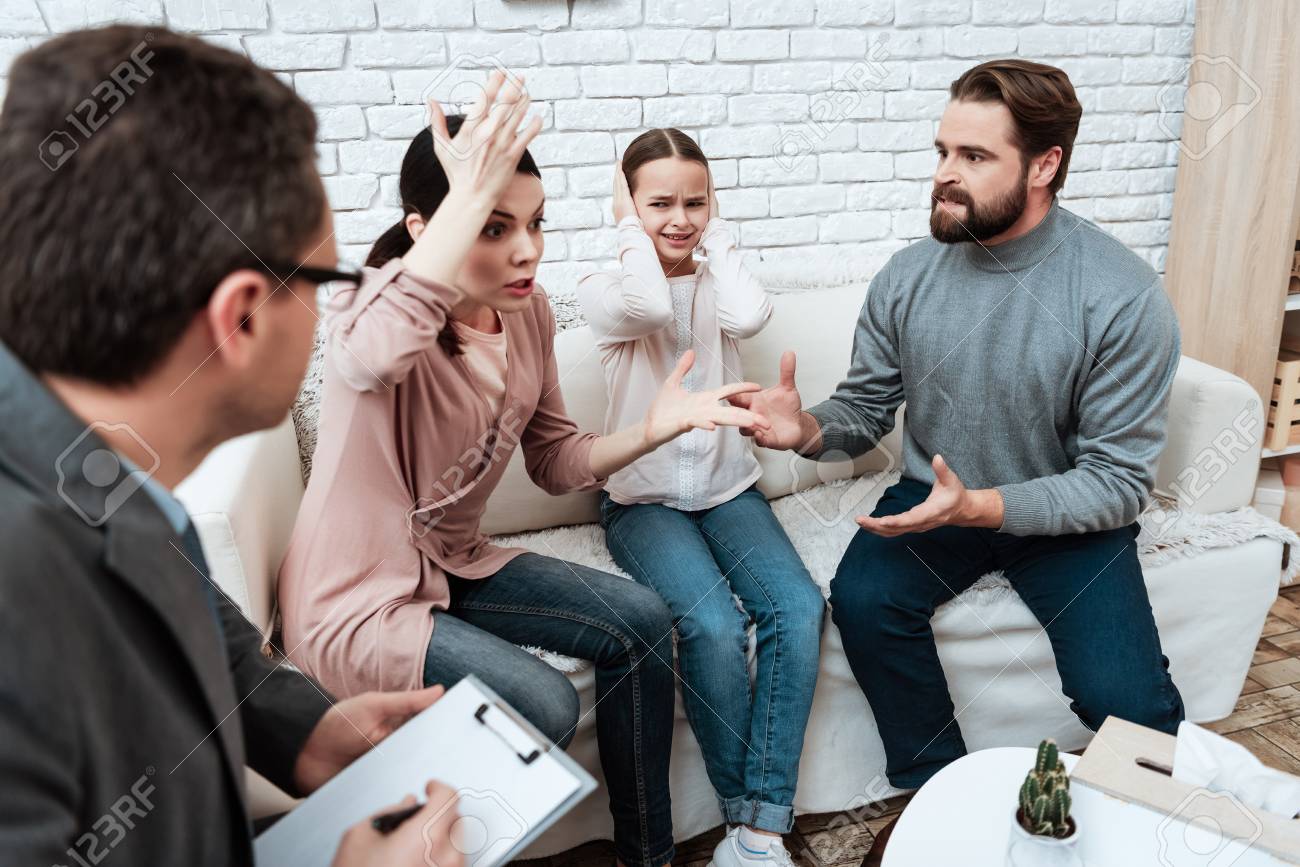 two adults are arguing