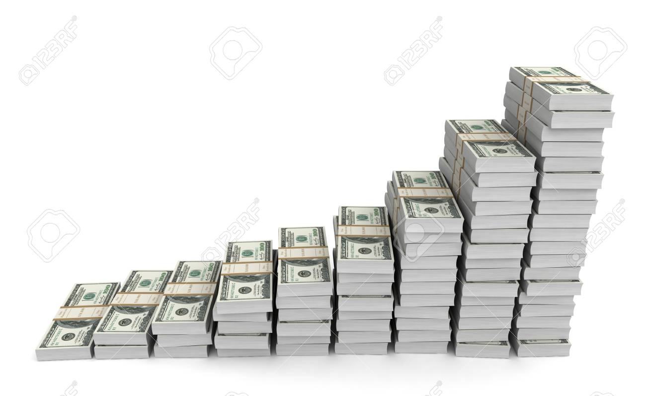 money graph 3d illustration