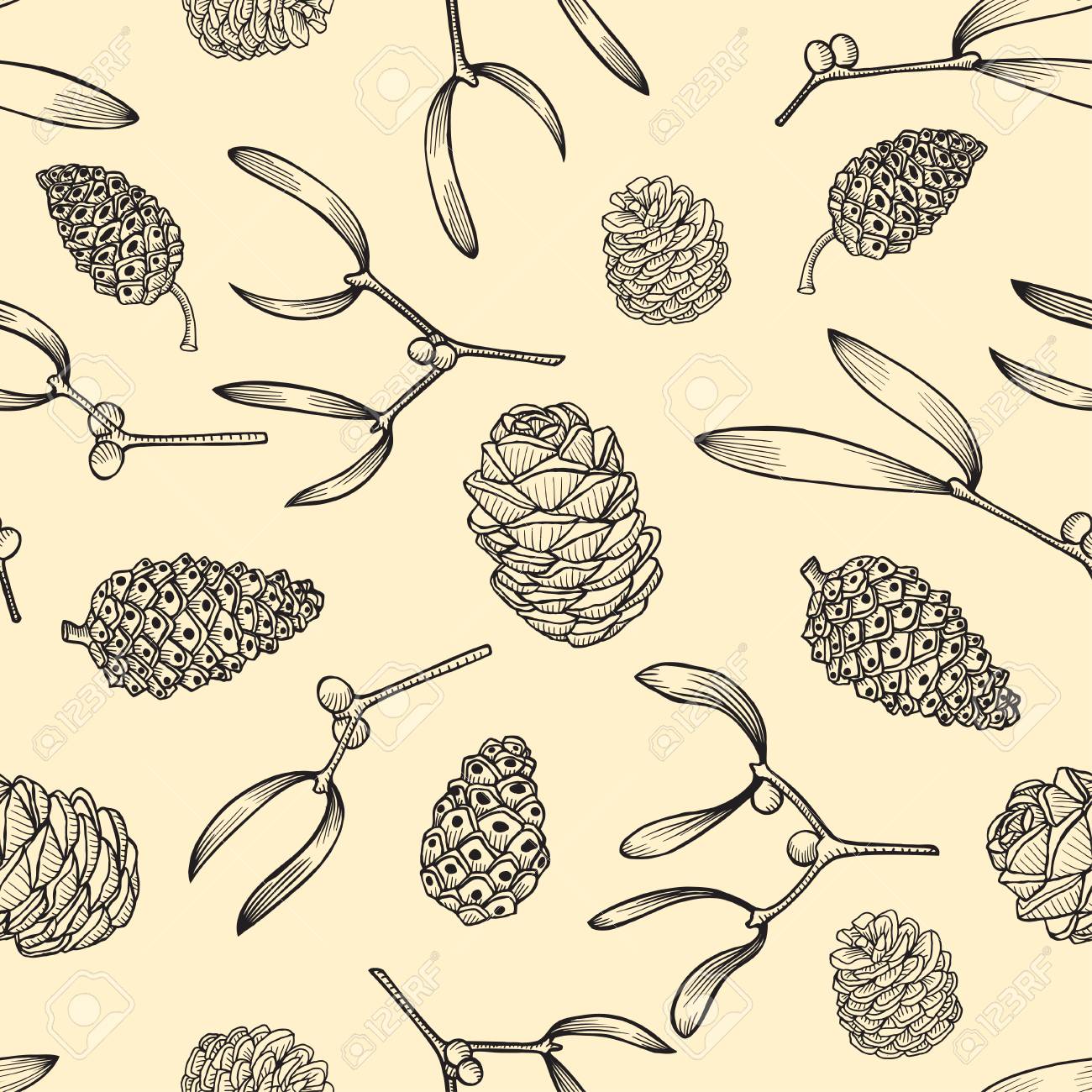 モノクロの休日には 装飾が刻まれています ヒイラギ ヤドリギ