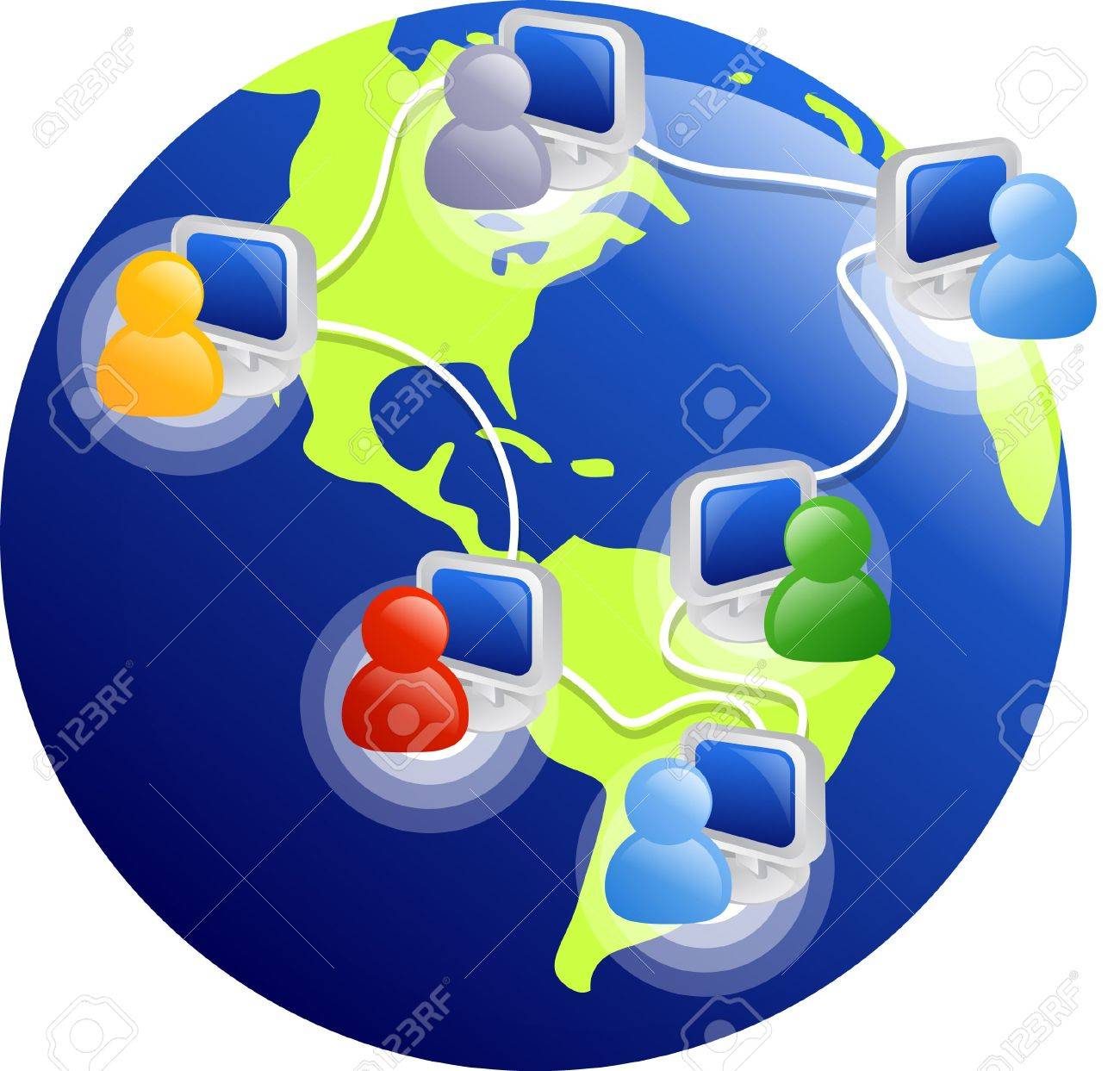 Internet users clipart