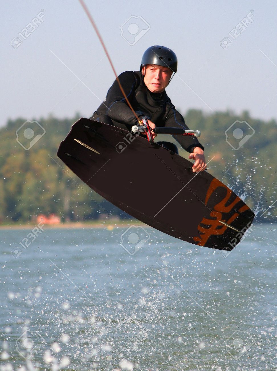 young man catching air