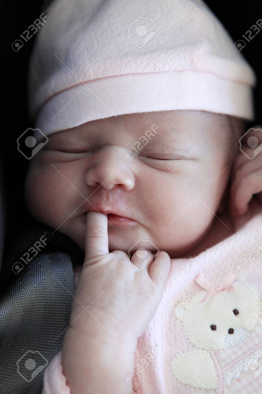 Sleeping Newborn Baby The First Days Of Life Of The Newborn Girl Stock Photo Picture And Royalty Free Image Image