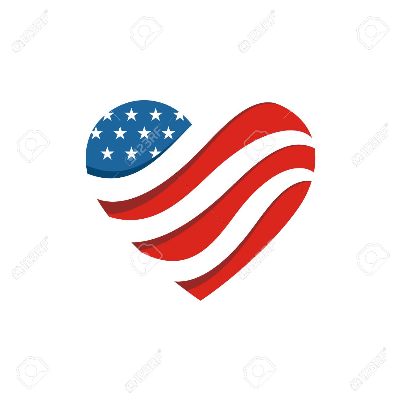 America Usa Logo Love Icon Vector Royalty Free Cliparts Vectors And Stock Illustration Image
