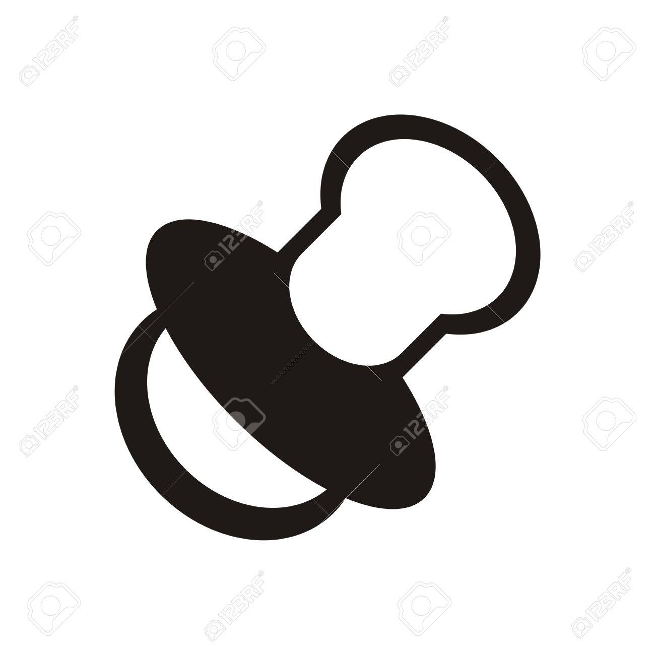 Baby Icons Design Pacifier Symbol Of Toys And Baby Equipment
