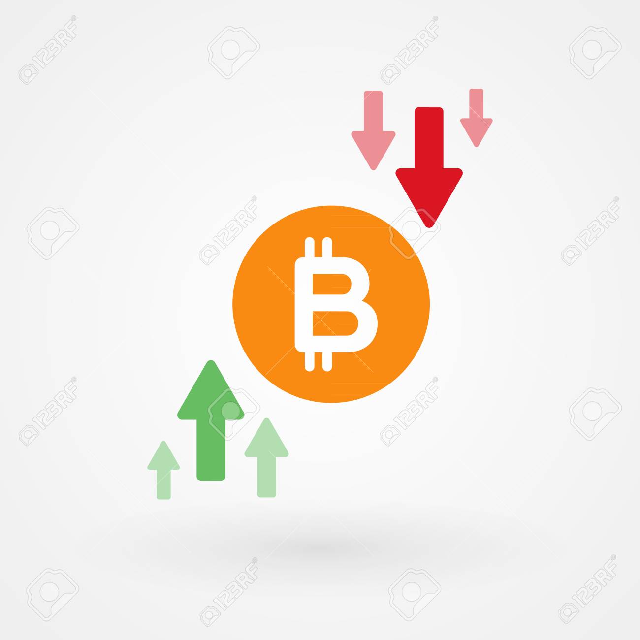 Bitcoin Up And Down Graph. Crypto Currency Crisis Concept. Digital Currency  Risk. Vector Illustration, Flat Design Royalty Free SVG, Cliparts, Vectors,  and Stock Illustration. Image 98627949.