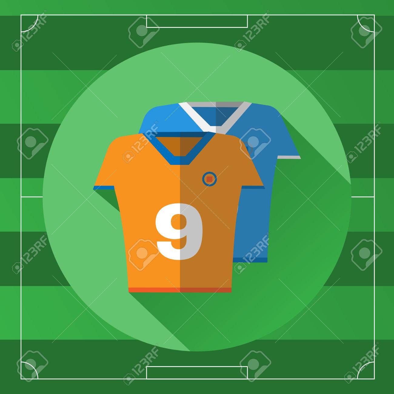 soccer team sportswear on the game field template backdrop outdoor