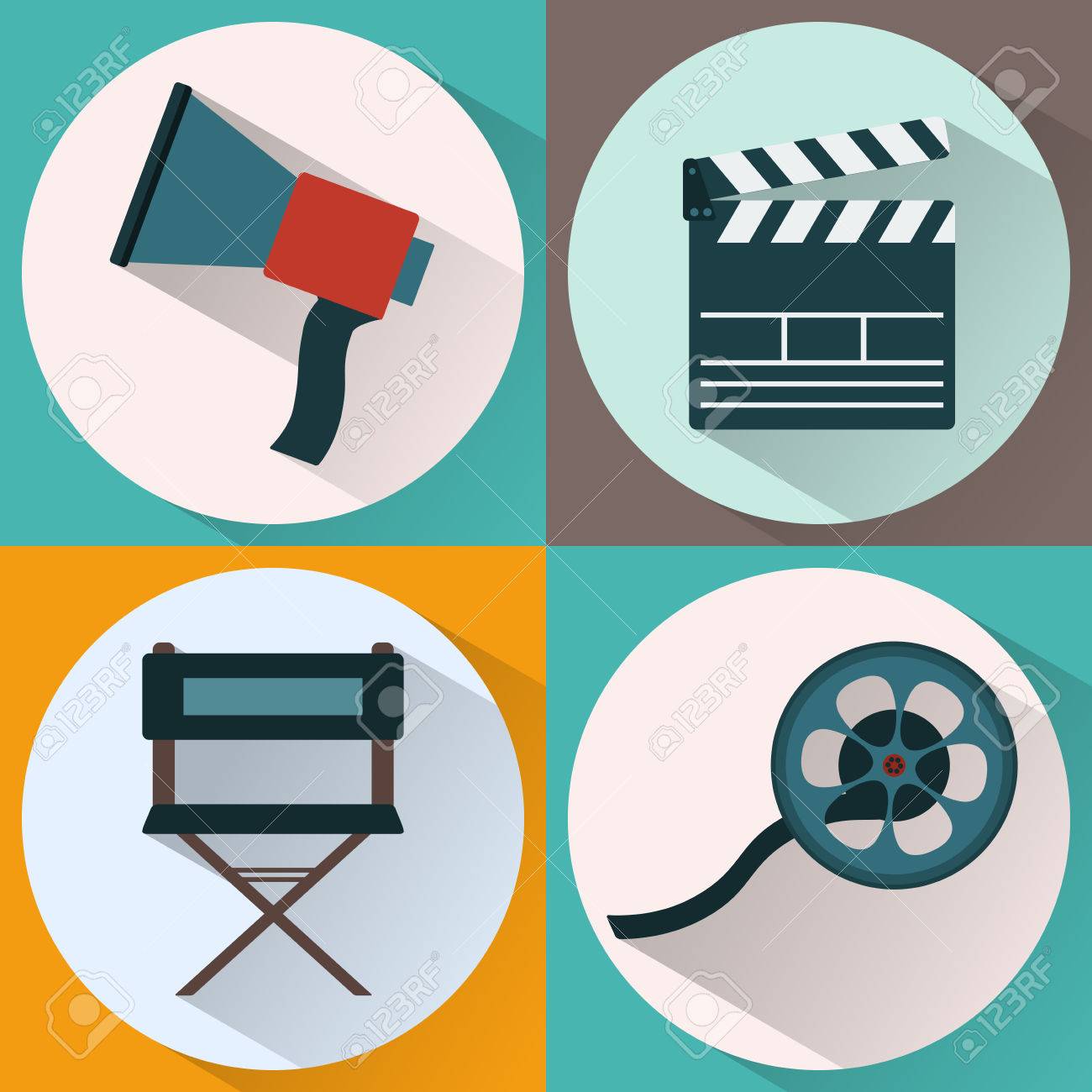 cinema icon set making