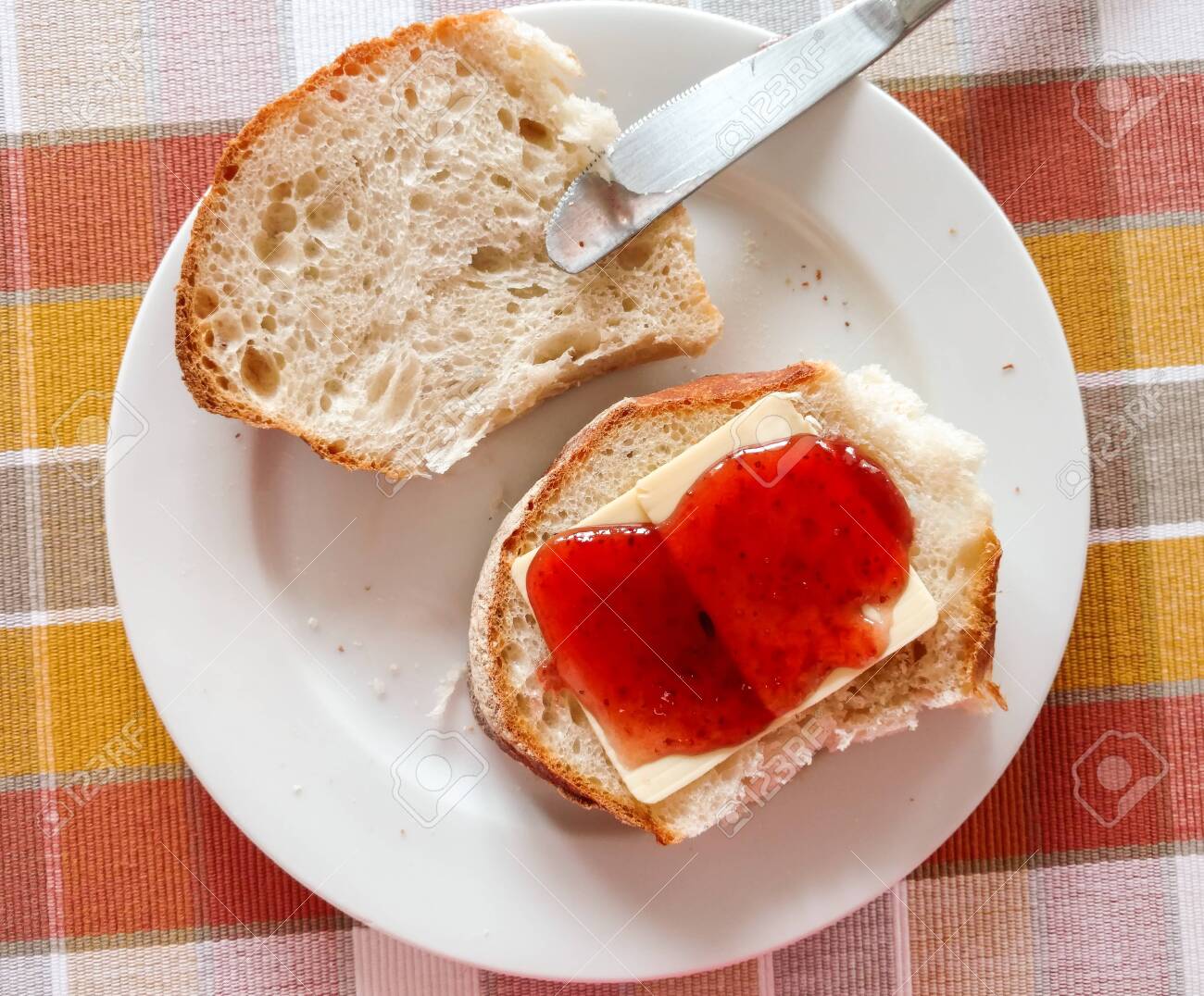 Bread With Butter And A Strawberry Jam Morning Breakfast Stock Photo Picture And Royalty Free Image Image Bread With Butter And A Strawberry Jam Morning Breakfast Stock Photo Picture And Royalty Free Image Image