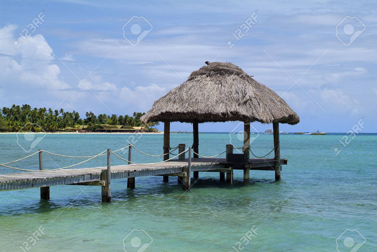 フィジー 南の海 メラネシアのマロロ ライライ島桟橋 の写真素材 画像素材 Image