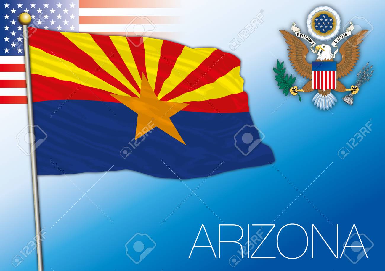 アリゾナ州旗 アメリカ合衆国のイラスト素材 ベクタ Image
