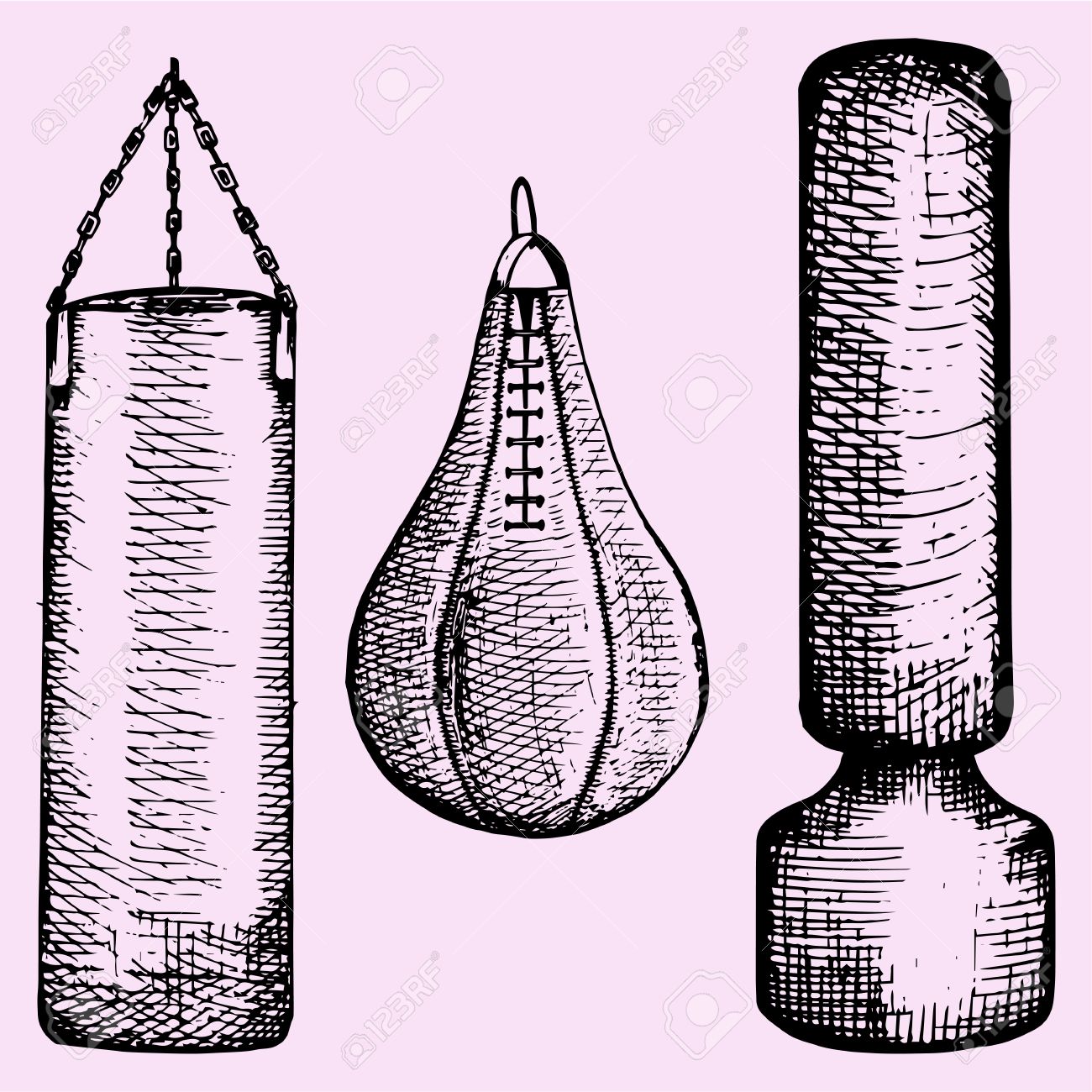 saco de boxeo dibujo
