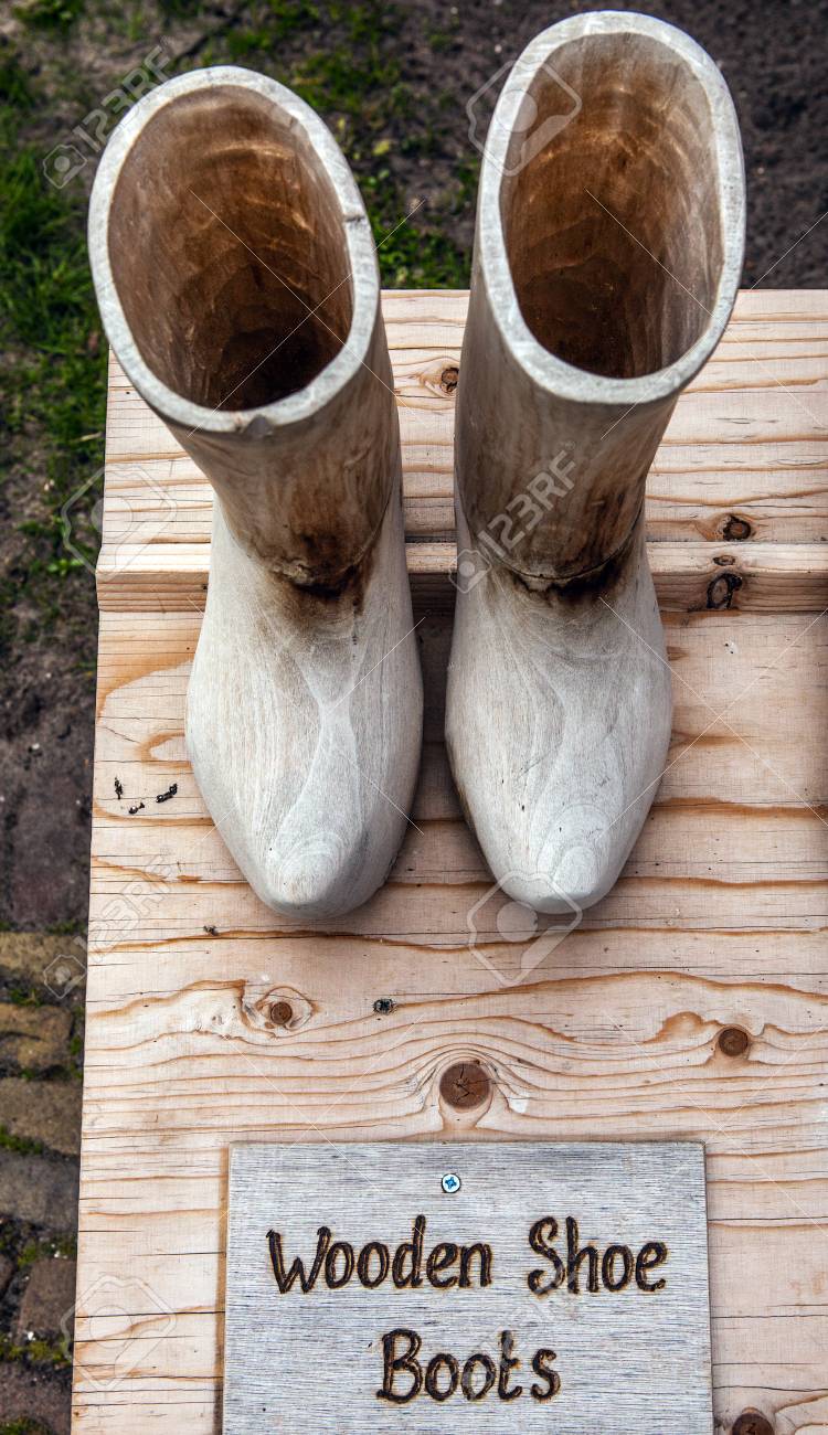 old fashioned wooden clogs