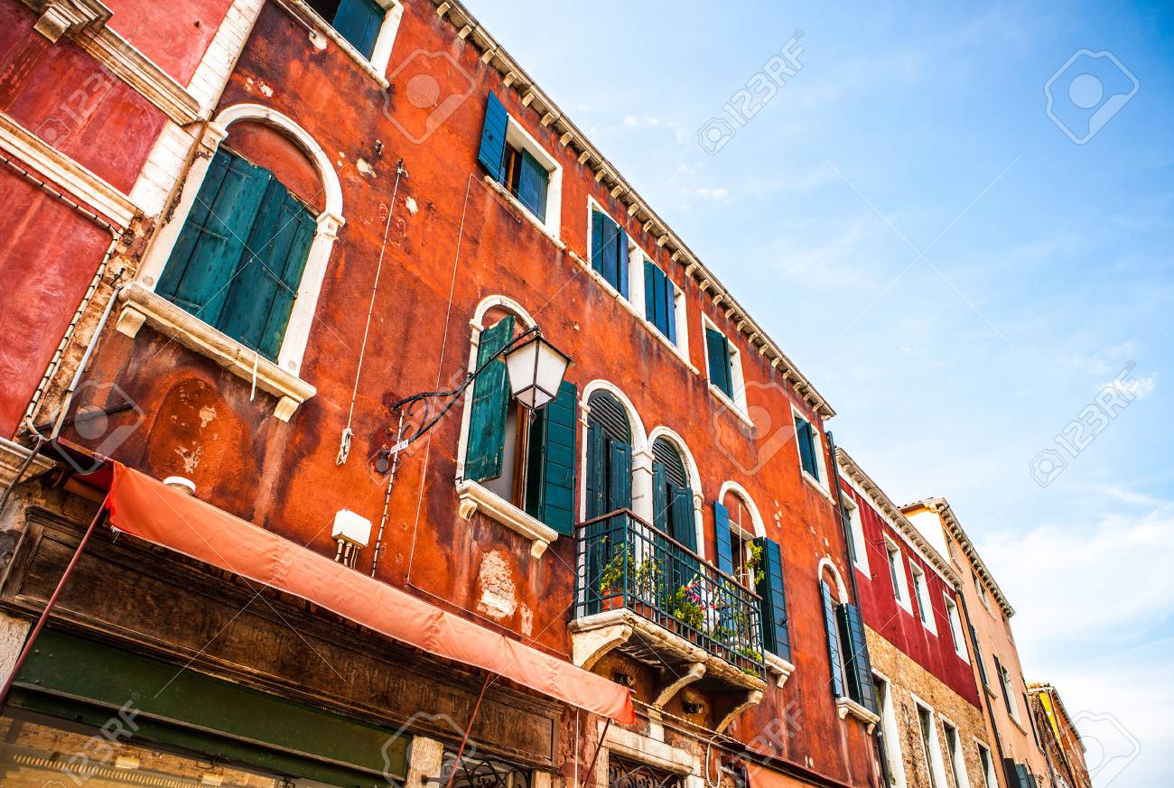 murano italy august 19 2016 famous architectural monuments and colorful facades of famous buildings0 buildings