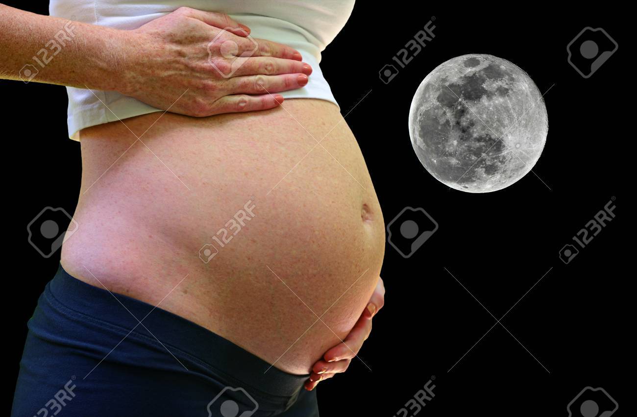 Pregnany Woman Going Into Labor During Full Moon Stock Photo Picture And Royalty Free Image Image 29039891