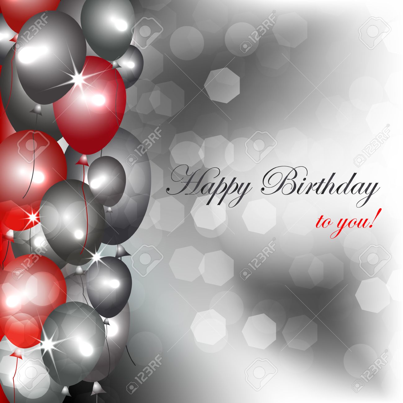 Fond Joyeux Anniversaire Avec Le Ballon Et Etoile Brillante Clip Art Libres De Droits Vecteurs Et Illustration Image