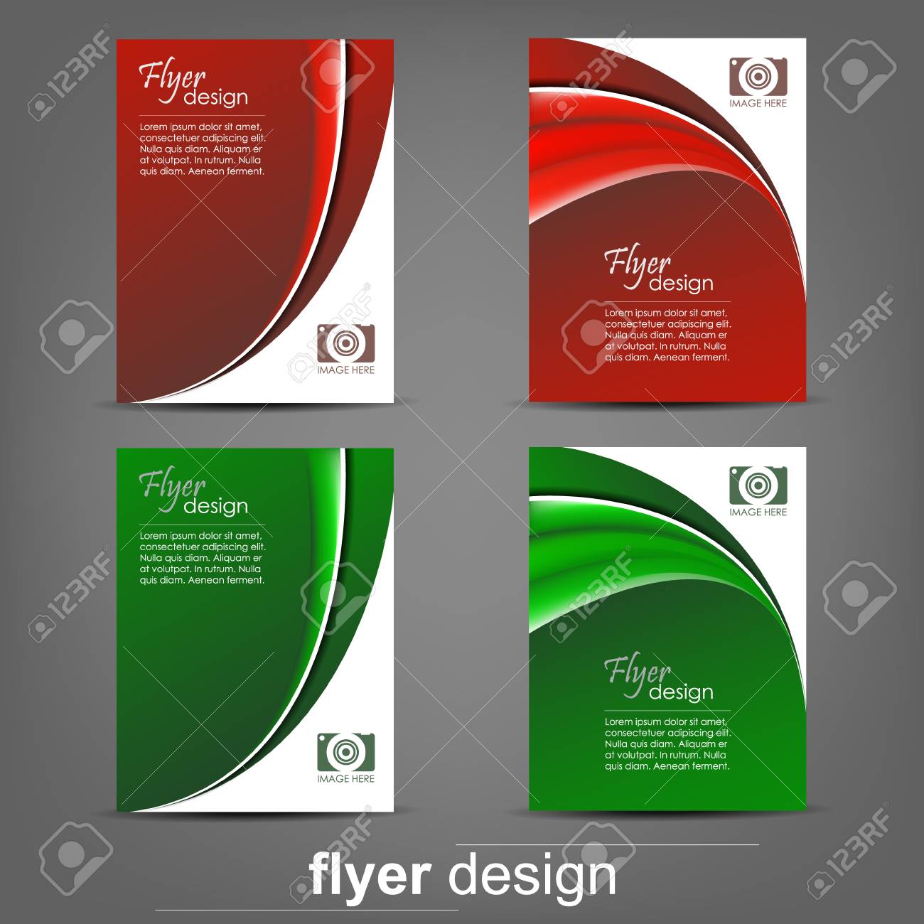 set of business flyer