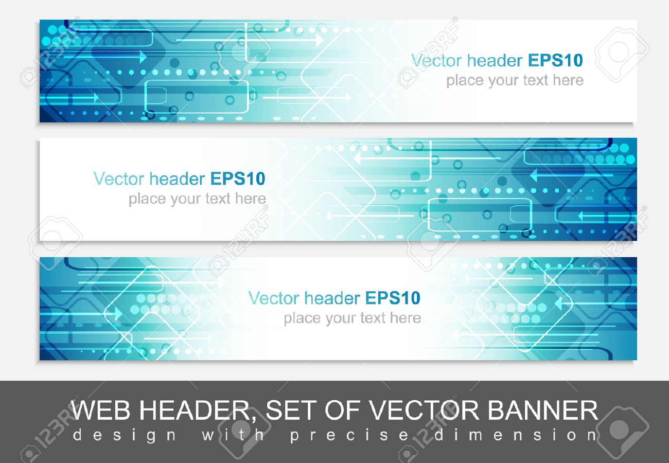 website header or banner vector abstract design template with