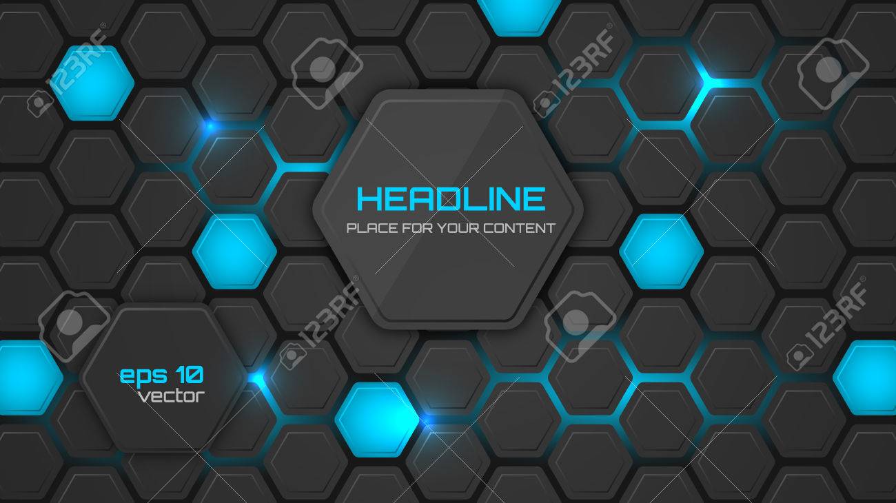 Abstract Background Or Pc Desktop Wallpaper. Vector Illustration With  Hexagonal Structure And Backlighting. Royalty Free SVG, Cliparts, Vectors,  and Stock Illustration. Image 60629909., image size:1300x730