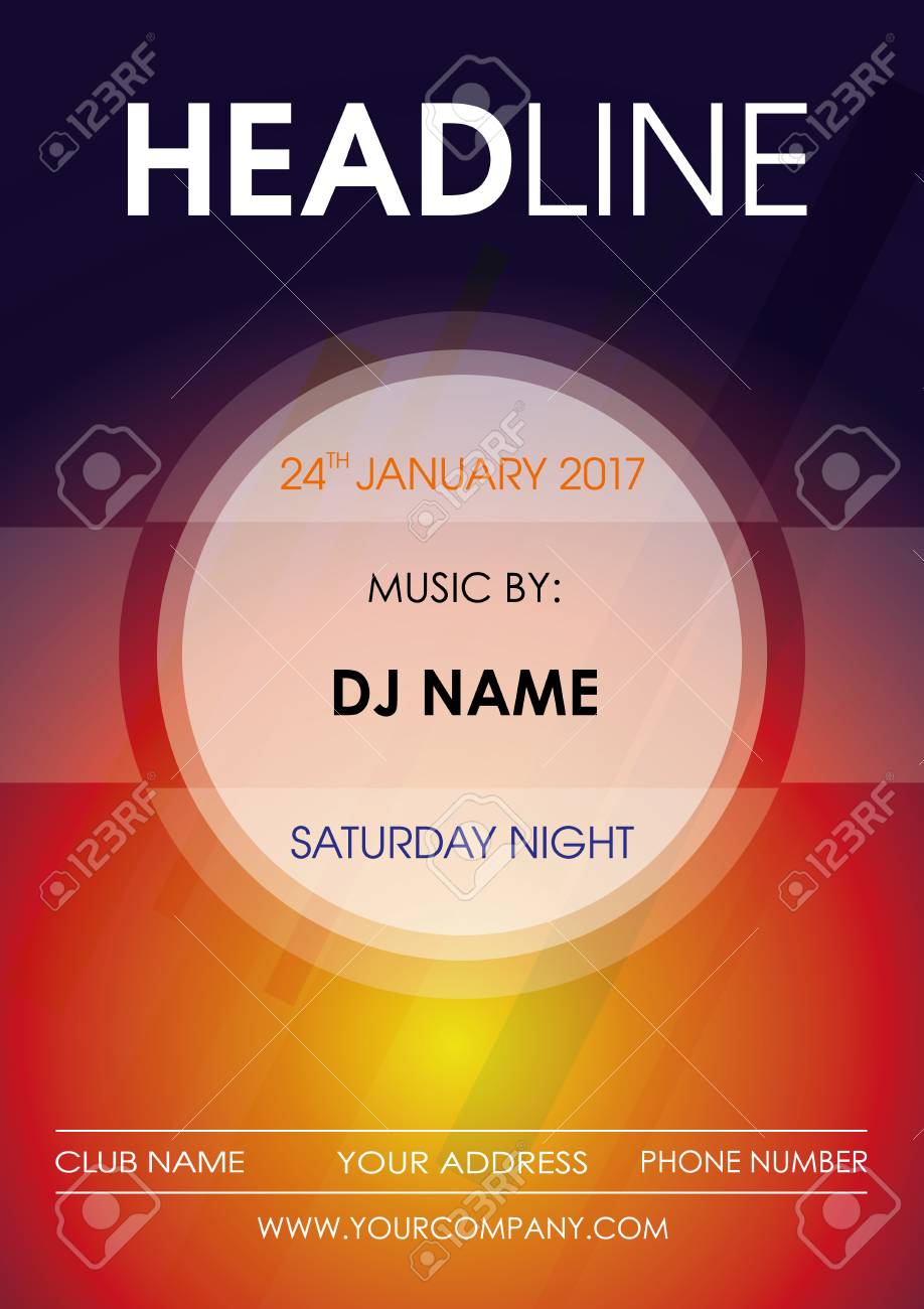 Club Flyer Template Design Royalty Free Cliparts Vectors And Stock Illustration Image