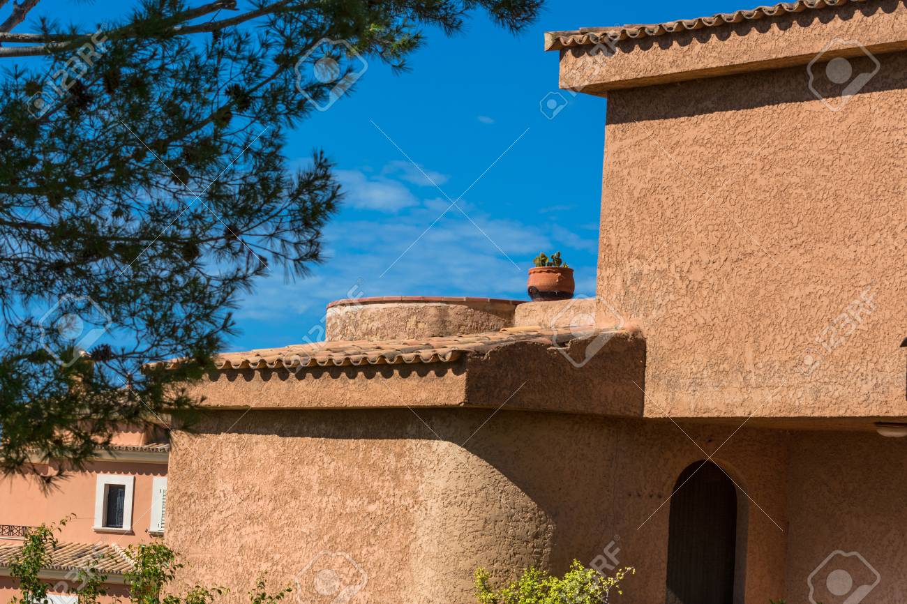 地中海をモチーフに スペインの地中海海の家の建築の細部 の写真素材 画像素材 Image