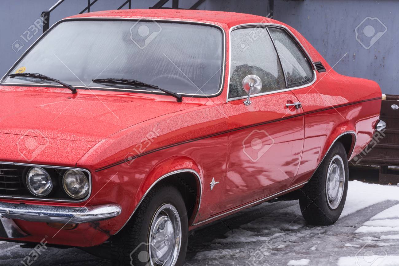 VELBERT, NRW, GERMANY - MARCH 07, 2016: Vintage Car, Red Opel.. Stock Photo, Picture And Royalty Free Image. Image 117049751.