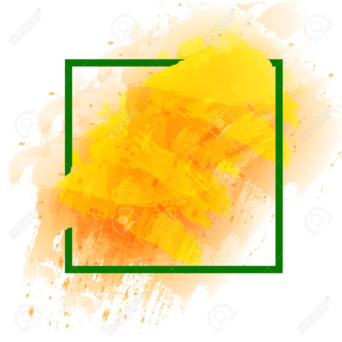 summer spring season colors frame modern border blank template