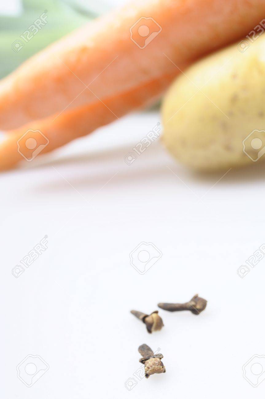 Ingredients For French Recipe Of Pot Au Feu Carrot Leek Potato