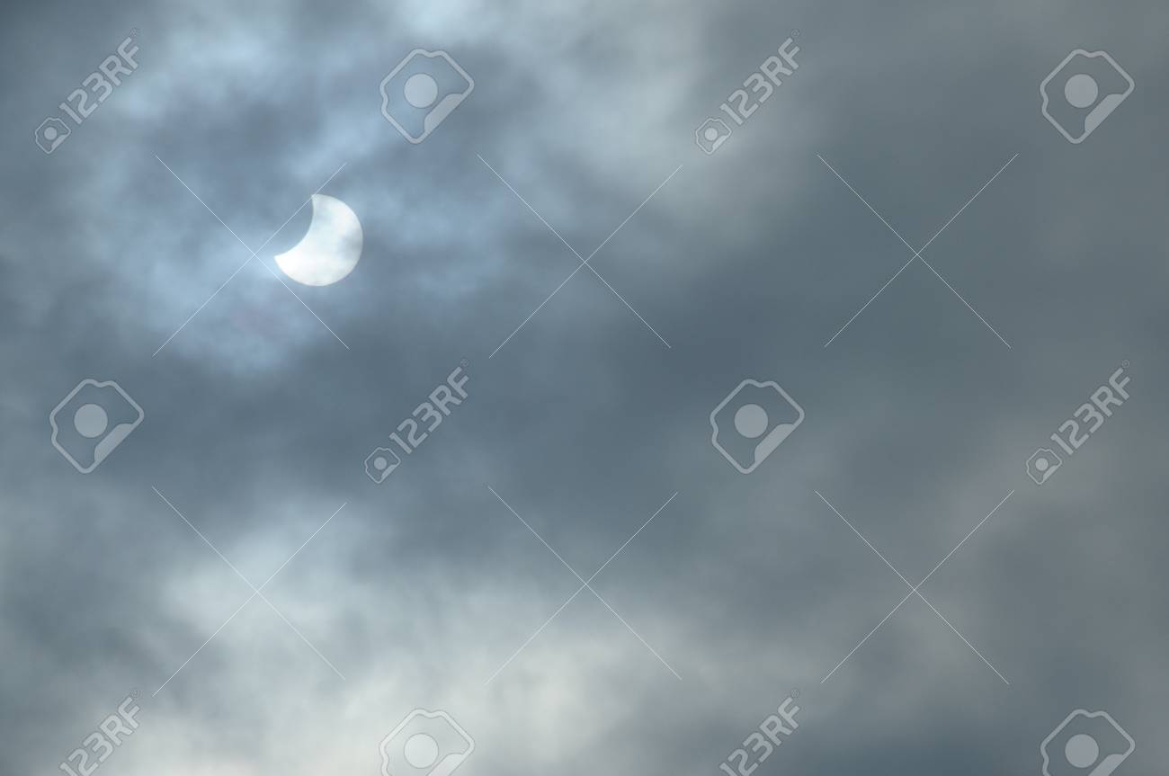 Solar Eclipse And Clouds In Annecy France On March 20 2015 Stock Photo Picture And Royalty Free Image Image 38046977