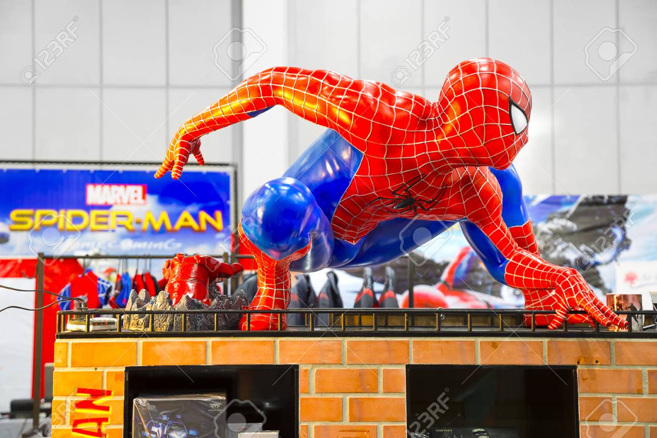 Bangkok Thailand August 26 17 A Waxwork Of Spiderman Stock Photo Picture And Royalty Free Image Image