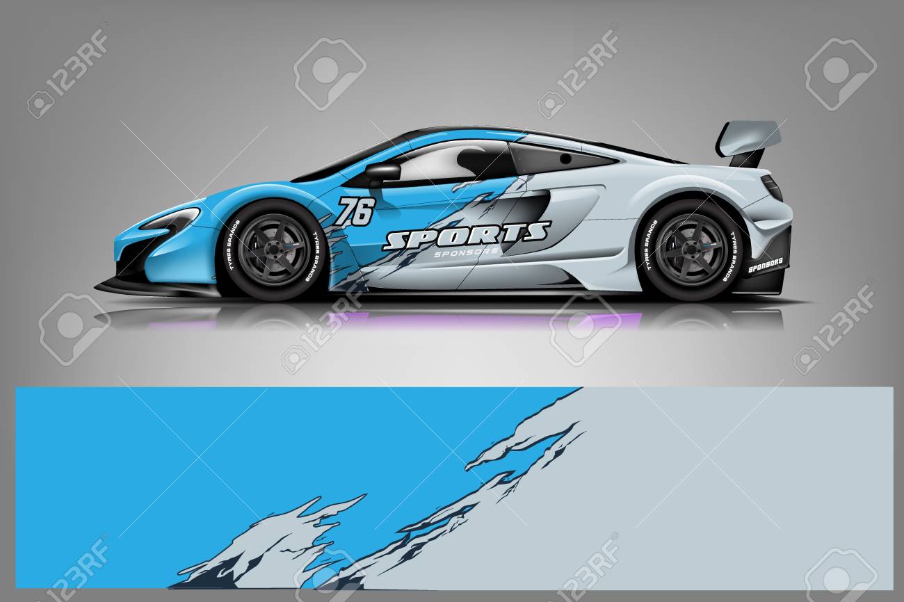 Car Decal Wrap Design Vector Graphic Abstract Stripe Racing Royalty Free Cliparts Vectors And Stock Illustration Image 124859647