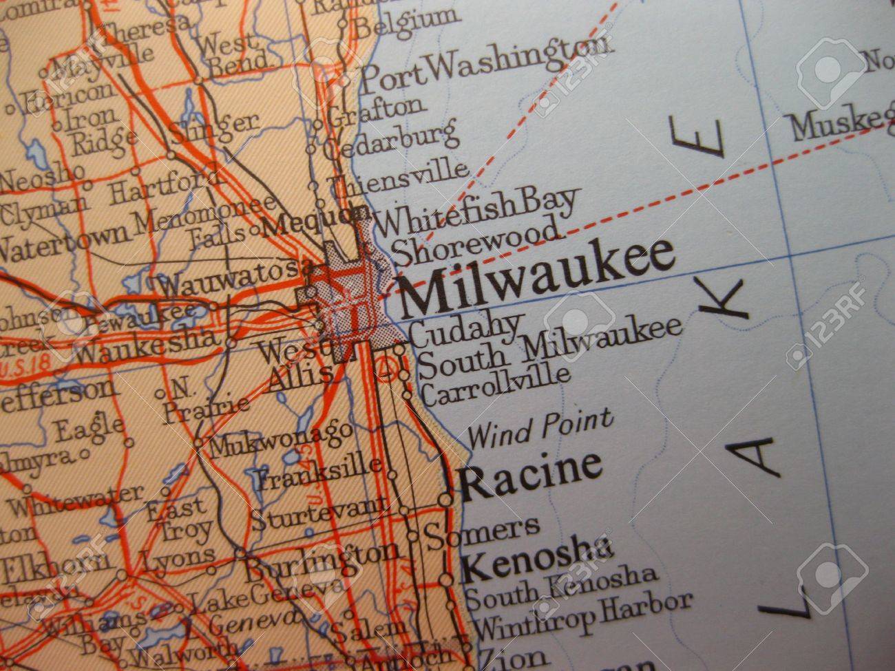 Map Of Milwaukee Wisconsin Stock Photo Picture And Royalty Free Map Of Milwaukee Wisconsin Stock Photo Picture And Royalty Free