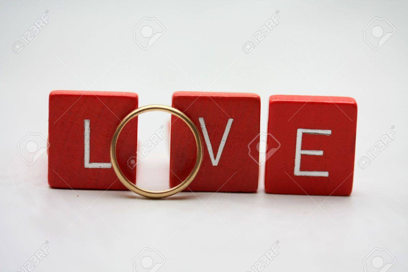 red wooden letters with