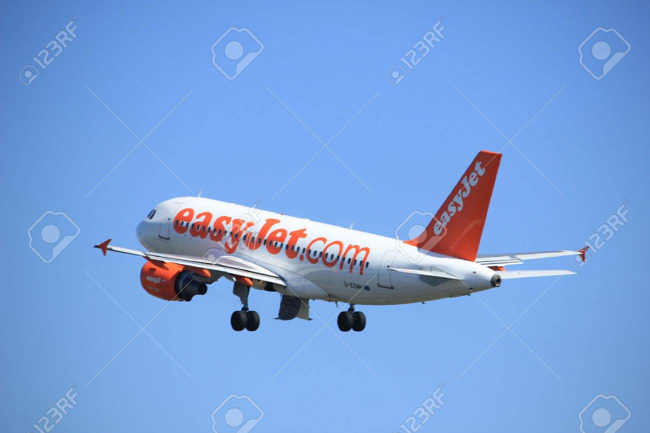 Amsterdam the Netherlands - April 2nd, 2017: G-EZMH easyJet Airbus A319-100 takeoff from Polderbaan runway, Amsterdam Airport Schiphol - 75805819 Amsterdam the Netherlands - April 2nd, 2017: G-EZMH easyJet Airbus A319-100 takeoff from Polderbaan runway, Amsterdam Airport Schiphol - 75805819