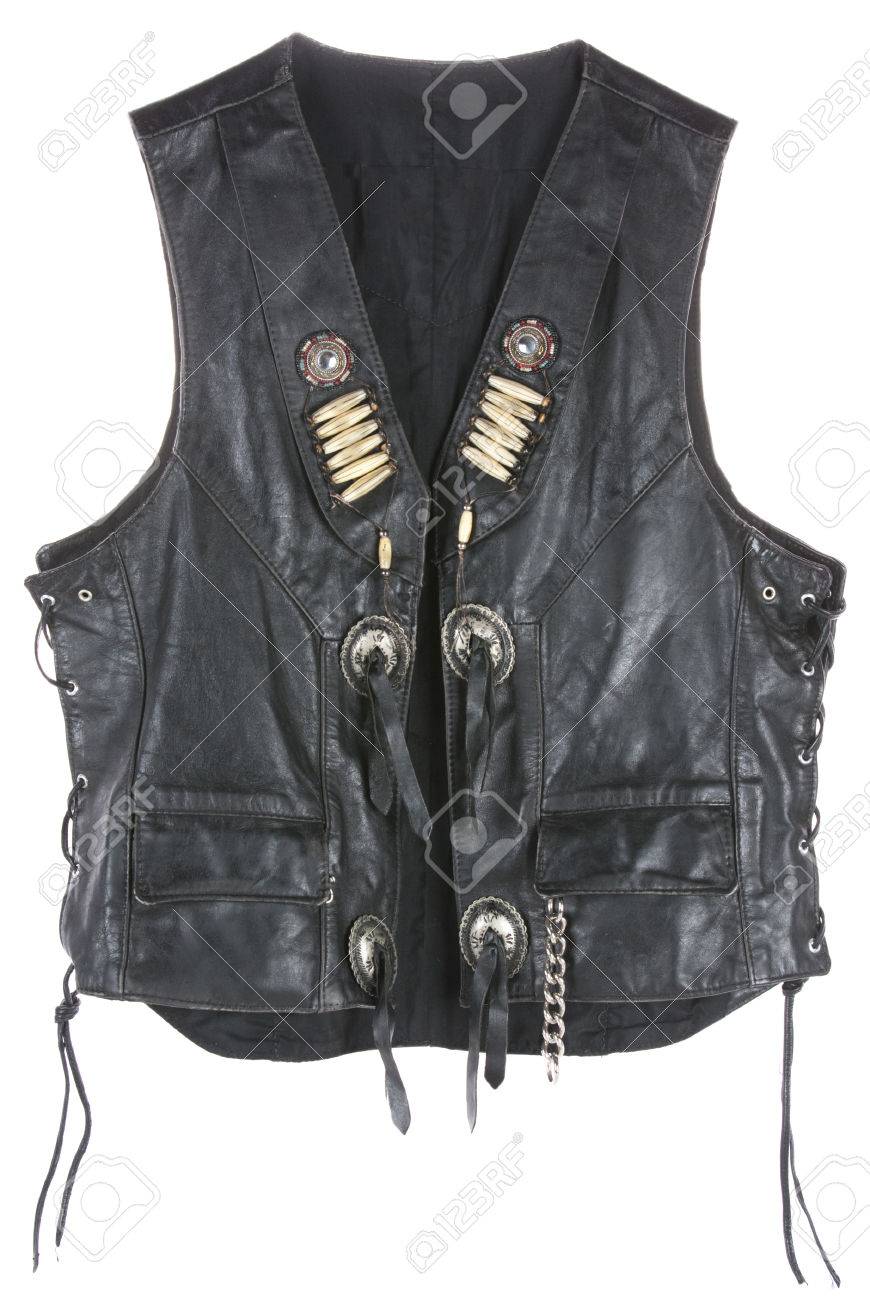 leather jacket with vest