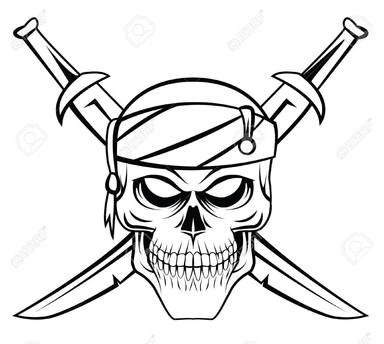 ドクロの海賊 のイラスト素材 ベクタ Image 3170