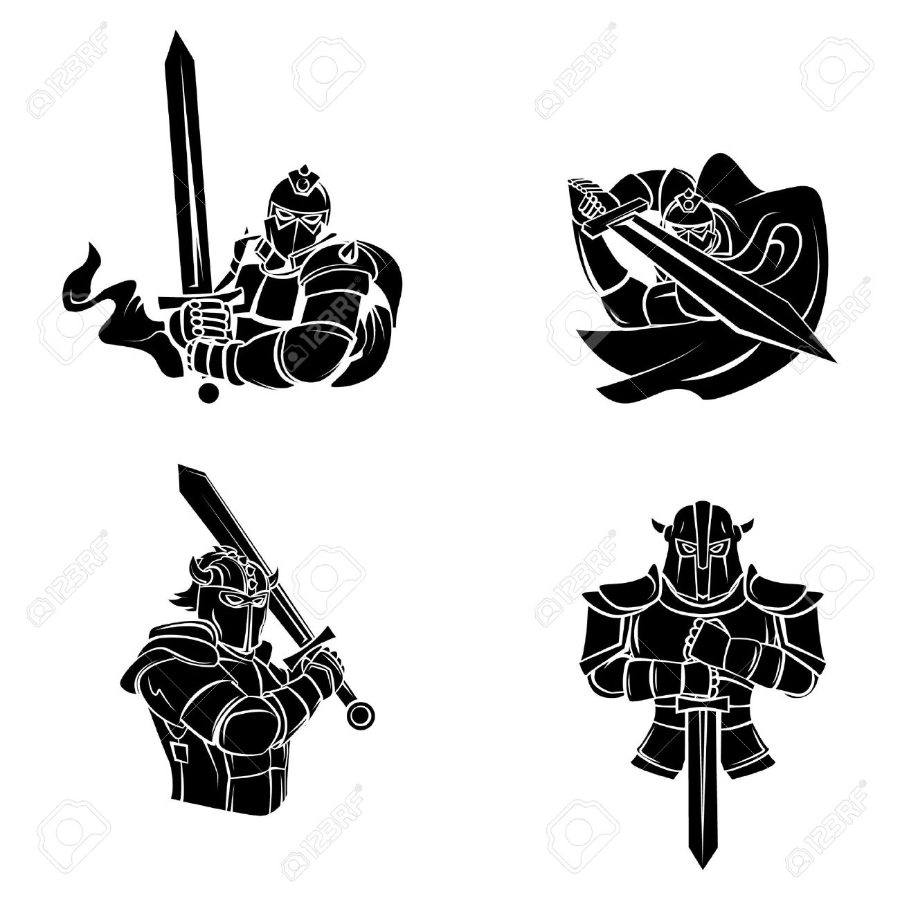 Tattoo Symbol Of Knight Warrior Royalty Free SVG, Cliparts, Vectors, and  Stock Illustration. Image 36673589., image size:1300x1300