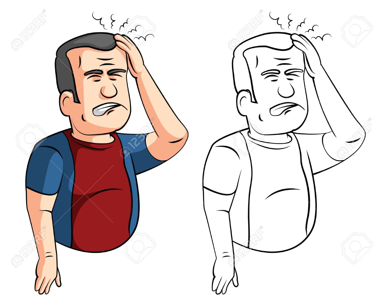imagenes de personas estresadas para dibujar