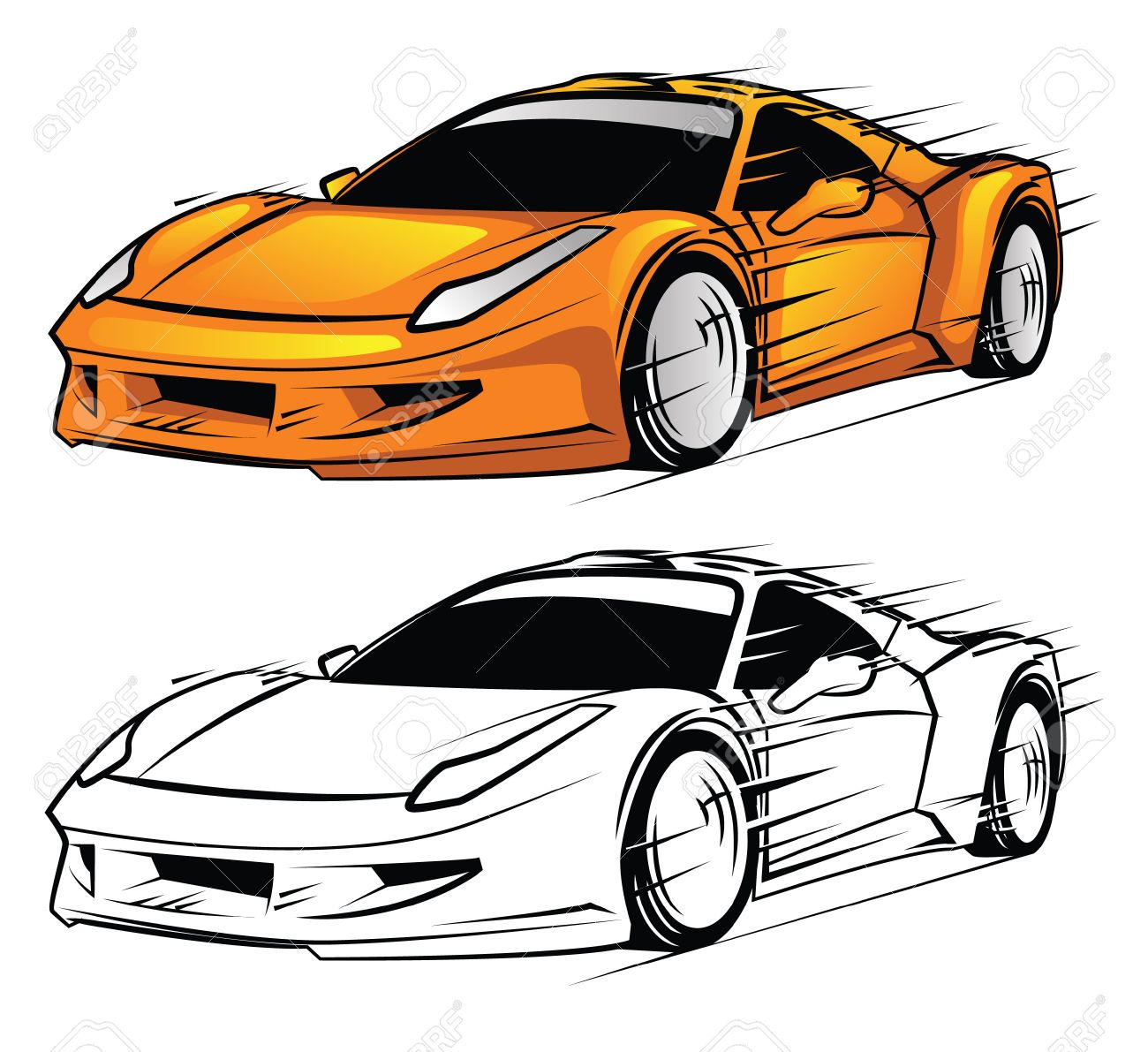 de sport dessin anime voiture de sport dessin anime