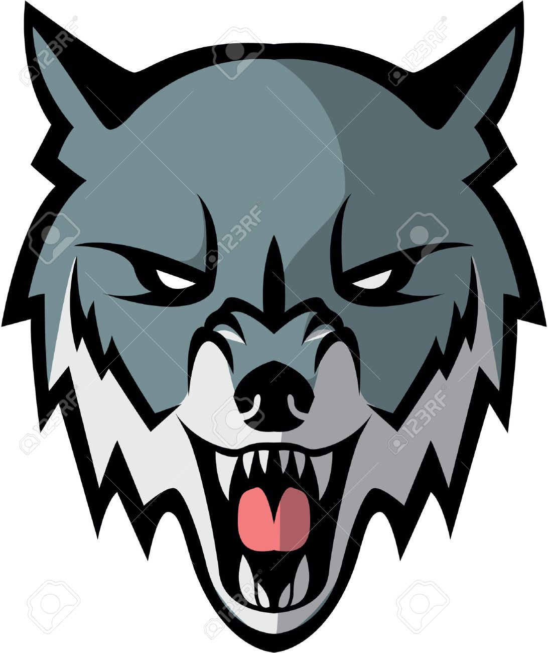 Dessin De Tête De Loup Facile à Faire Design Loup Tête Illustration Clip Art Libres De Droits, Svg, Vecteurs Et Illustration. Image 48006482