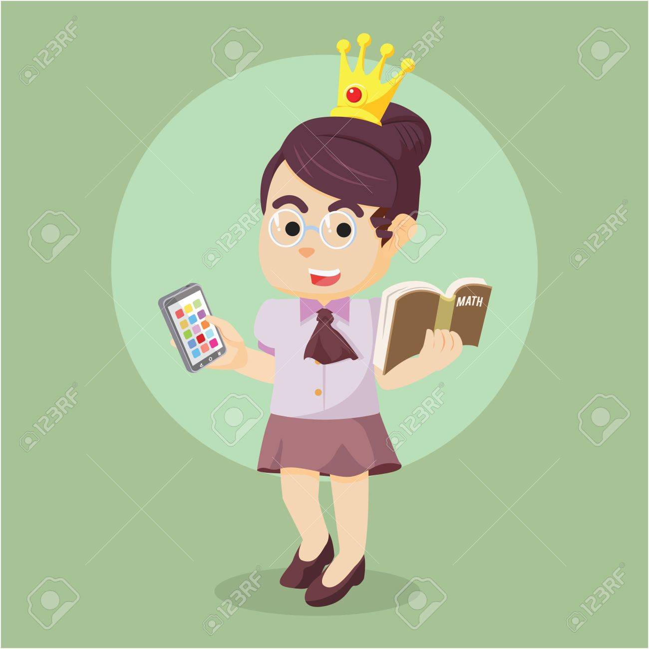 プリンセス現代美容オタクのイラスト素材 ベクタ Image