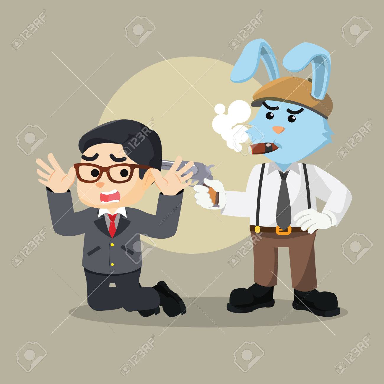 マフィア ウサギ人質イラスト デザインのイラスト素材 ベクタ Image マフィア ウサギ人質イラスト デザインのイラスト素材 ベクタ Image