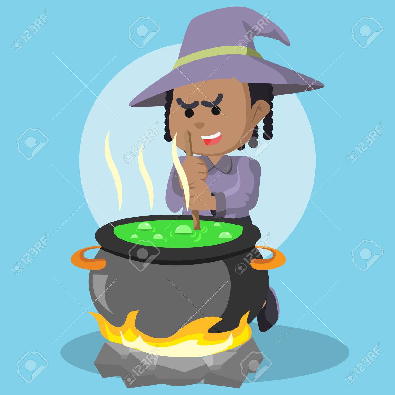 アフリカの魔女料理ポーション ストックイラストのイラスト素材 ベクタ Image