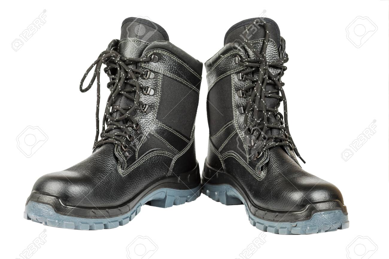 black winter work boots