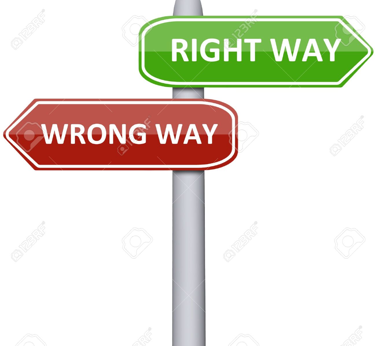 right and wrong way on road sign stock photo picture and royalty