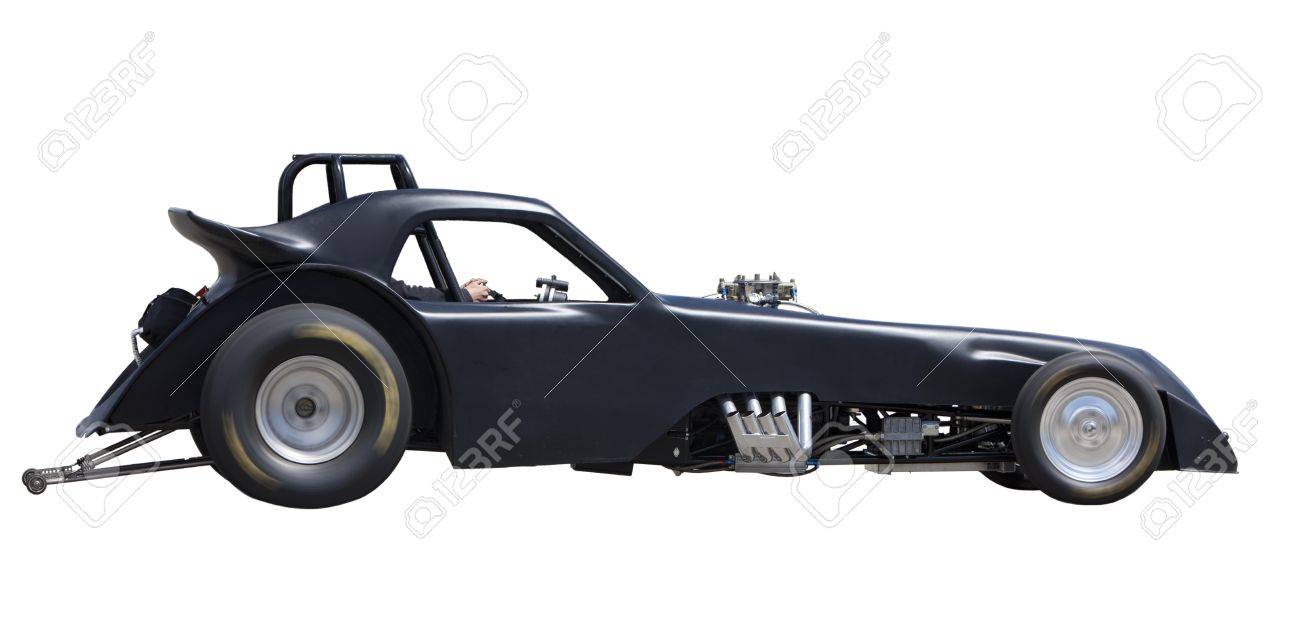 Profile View Of A Race Dragster Isolated On White Background Stock Photo Picture And Royalty Free Image Image