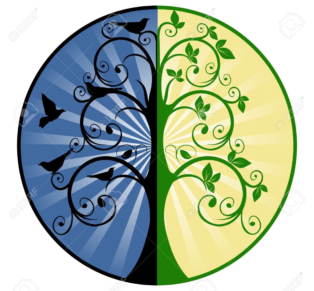 tree of life and death royalty free cliparts vectors and stock