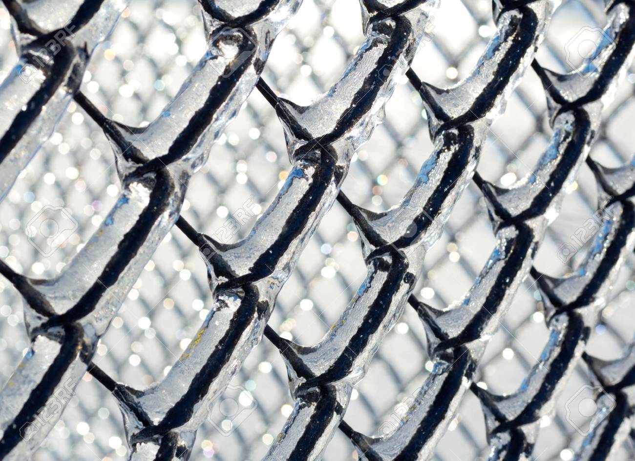 Ice Covered Chain Link Fence From A Severe Ice Storm Stock Photo, Picture  and Royalty Free Image. Image 25432583.