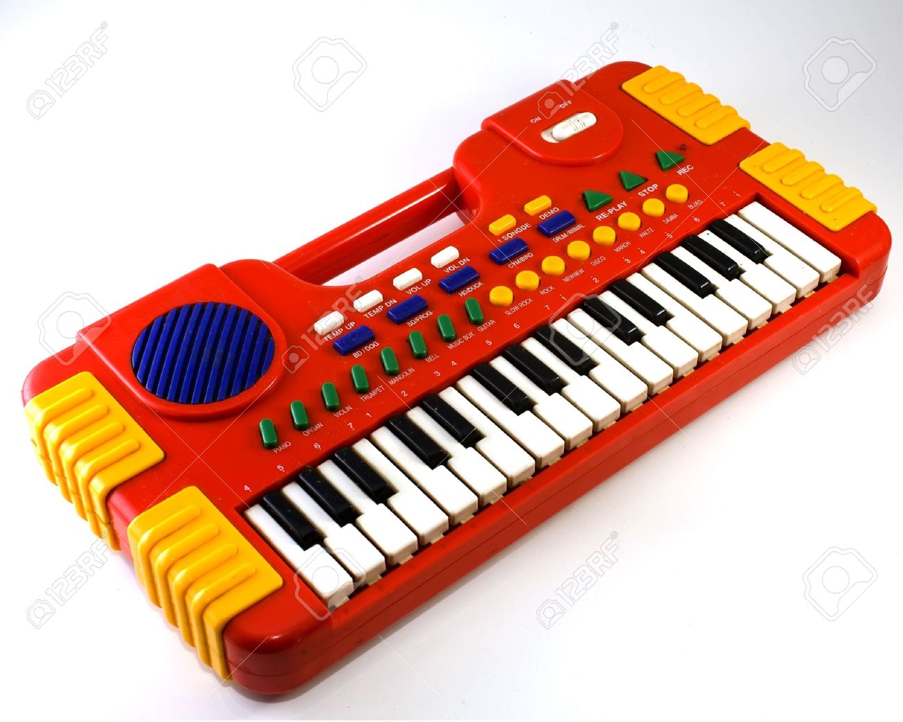 white toy piano
